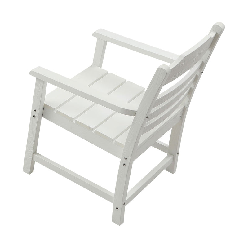 Patio Dining Chair with Armset Set of 2, Pure, photo 9 of 10