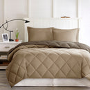 Full/Queen 3M Scotchgard Diamond Quilting Reversible Down Alternative Comforter Set