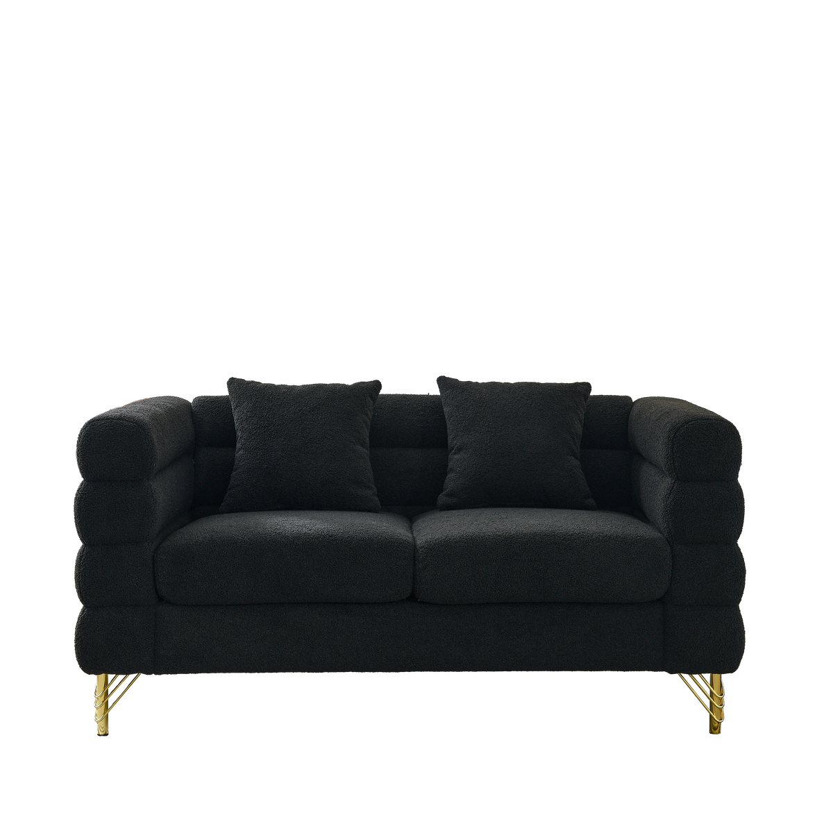 3-Seater + 3-Seater Combination Sofa - Black Teddy, photo 5 of 10
