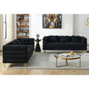 3-Seater + 3-Seater Combination Sofa - Black Teddy