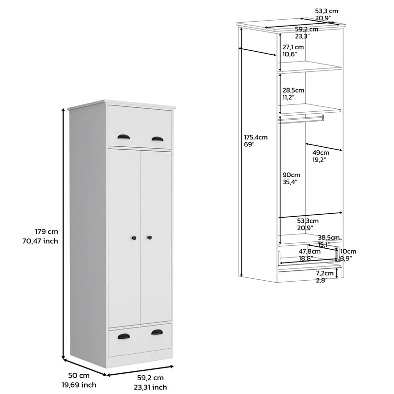 Dresser-Closet with Upper Storage Covered with 1 Door, photo 5 of 5