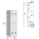 Dresser-Closet with Upper Storage Covered with 1 Door