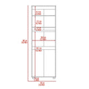 Armoire-Organiser 70.8"H, Two Shelves, Rod, Double Door Cabinet Armoire