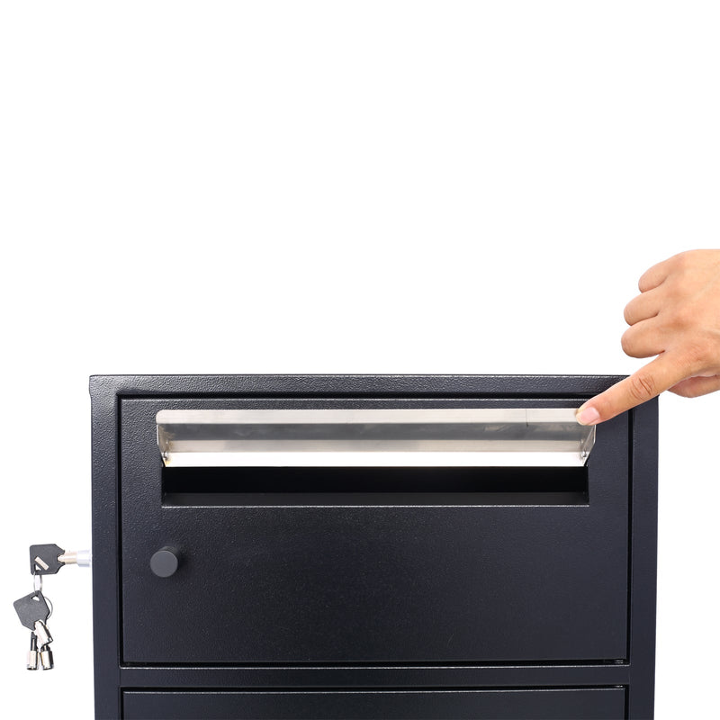 Large Steel Freestanding Floor Parcel Package Drop Box, photo 6 of 10