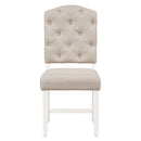 TREXM Retro Style Dining Chair Set with 4 Upholstered Chairs