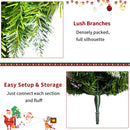 Pre-lit Xmas Tree Artificial Christmas 4-Piece Set
