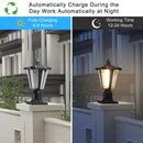 15" Solar Powered Outdoor Lantern, Modern Garden Light