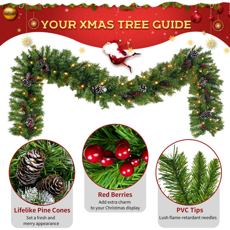Pre-lit Xmas Tree Artificial Christmas 4-Piece Set, photo 6 of 10
