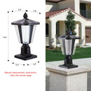 15" Solar Powered Outdoor Lantern, Modern Garden Light