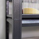 72"H Heavy Duty Storage Shelves Adjustable 5-Tier Metal Shelving Unit with Wheels for 1750LBS Load Kitchen, Garage, Pantry, and More