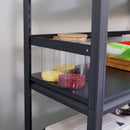 72"H Heavy Duty Storage Shelves Adjustable 5-Tier Metal Shelving Unit with Wheels for 1750LBS Load Kitchen, Garage, Pantry, and More