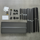 72"H Heavy Duty Storage Shelves Adjustable 5-Tier Metal Shelving Unit with Wheels for 1750LBS Load Kitchen, Garage, Pantry, and More