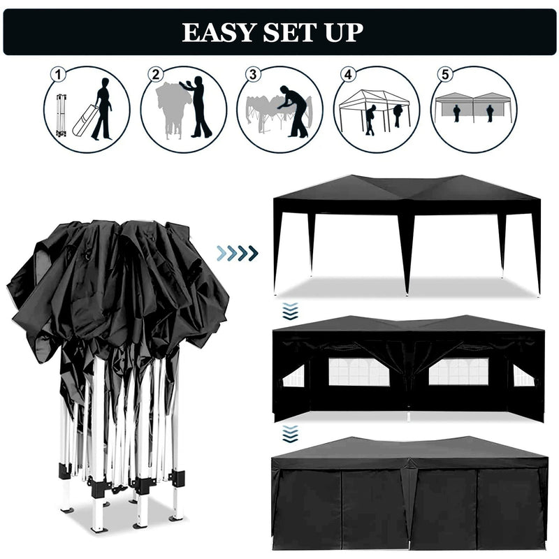 10'x20' EZ Pop Up Canopy Tent with Removable Sidewalls, photo 3 of 6