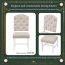 TREXM Retro Style Dining Chair Set with 4 Upholstered Chairs