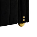 79.92" Modern Vertical Channel Tufted Velvet Sofa,Comfortable Sofa for Living Room-Black