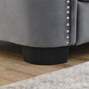 59-Inch Modern Chesterfield Velvet Sofa