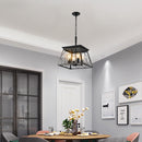 16" Black Gold Industrial Pendant Chandelier