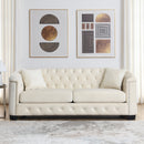 77-Inch Modern Chesterfield Velvet Sofa