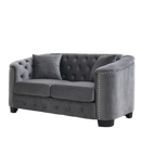 59-Inch Modern Chesterfield Velvet Sofa