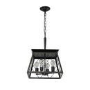 16" Black Gold Industrial Pendant Chandelier