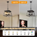 16" Black Gold Industrial Pendant Chandelier