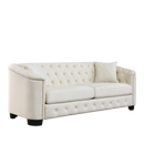 77-Inch Modern Chesterfield Velvet Sofa