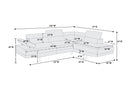 White Color Sectional Living Room Furniture Faux Leather