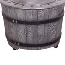 Dark Grey Woodgrain Smokeless Firepit with Wood Pellet/Twig/Wood as The Fuel for Garden & Outdoor
