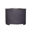 Dark Grey Faux Concrete Texture Smokeless Firepit with Wood Pellet/Twig/Wood as The Fuel for Garden & Outdoor