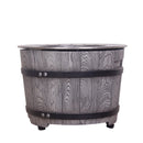 Dark Grey Woodgrain Smokeless Firepit with Wood Pellet/Twig/Wood as The Fuel for Garden & Outdoor