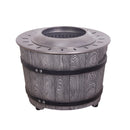 Dark Grey Woodgrain Smokeless Firepit with Wood Pellet/Twig/Wood as The Fuel for Garden & Outdoor