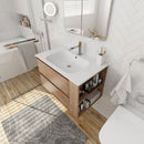 30" Wall Mount Bathroom Vanity With Gel Sink