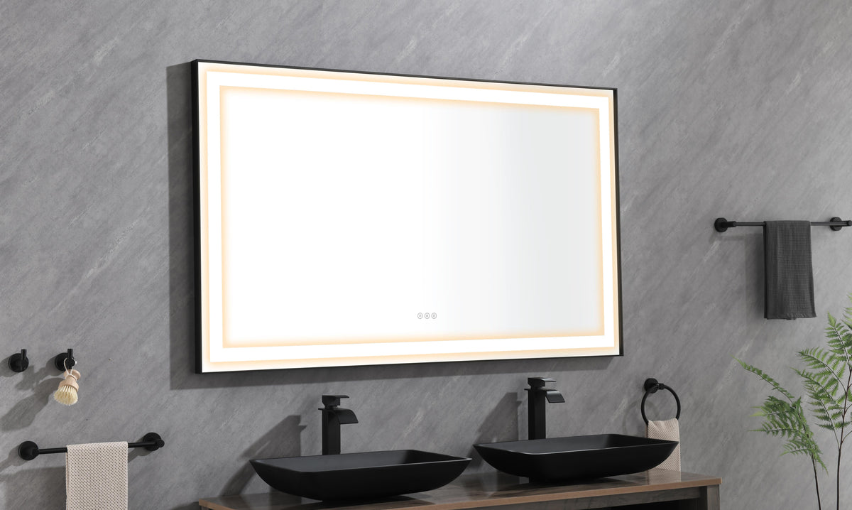 Framed LED Single Bathroom Vanity Mirror, photo 9 of 9