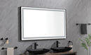 Framed LED Single Bathroom Vanity Mirror