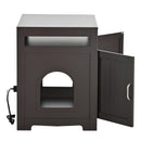 Litter Box Enclosure - Cat Litter Box Furniture with Hidden Plug