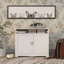 Litter Box Enclosure - Cat Litter Box Furniture with Hidden Plug