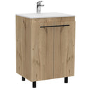 Khari 24" Floor Cabinet, Double Door, Two Shelves - Light