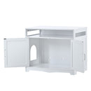 Litter Box Enclosure - Cat Litter Box Furniture with Hidden Plug