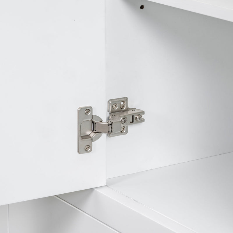 36" Bathroom Vanity without Sink, Cabinet Base Only, Six Drawers, Multi-Functional Drawer Divider, Adjustable Shelf, White