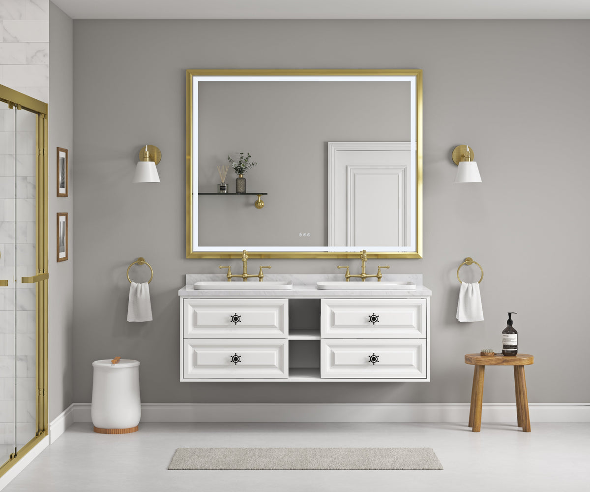 60-Inch LED Lighted Bathroom Wall Mounted Mirror, photo 3 of 5