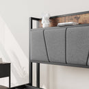Full Size Bed Frame with Storage Headboard