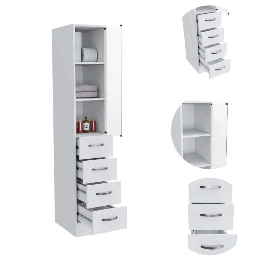 Linen Cabinet Artic, Three Shelves, Single Door, photo 3 of 9