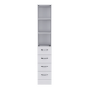 Linen Cabinet Artic, Three Shelves, Single Door by HouseOfZazla