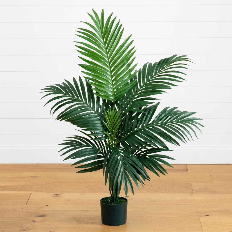 4' Faux Kentia Palm Silk Tree