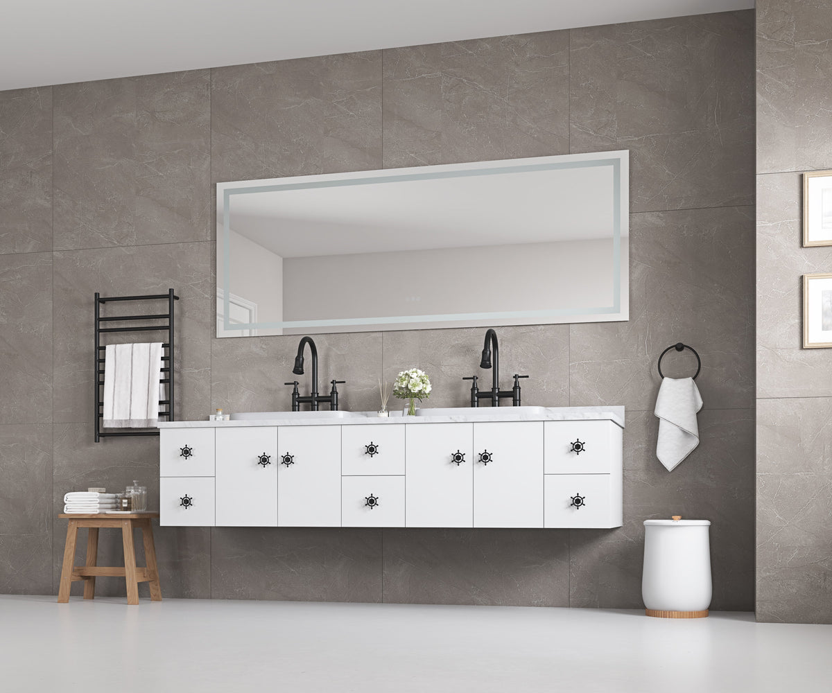LED Bathroom Mirror 72" x 36" with Front and Backlight, photo 2 of 3