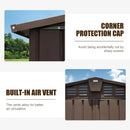 Backyard Storage Shed 11' x 12.5' with Galvanized Steel Frame & Windows by HouseOfZazla