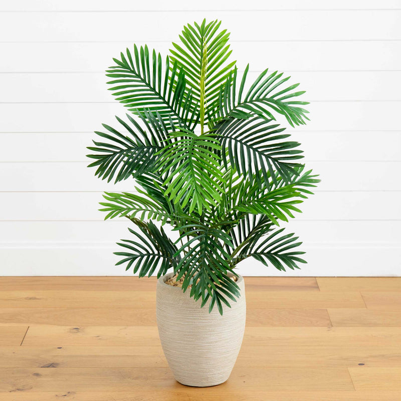 Paradise Palm Artificial Tree in Sand Colored Planter