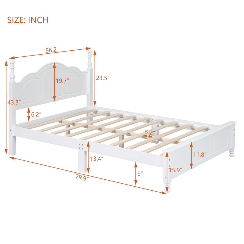 Full Size Wood Platform Bed Frame, photo 6 of 10