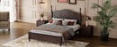 Full Size Wood Platform Bed Frame - Retro Style