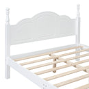 3-Pieces Bedroom Sets,Full Size Wood Platform Bed and Two Nightstands-White